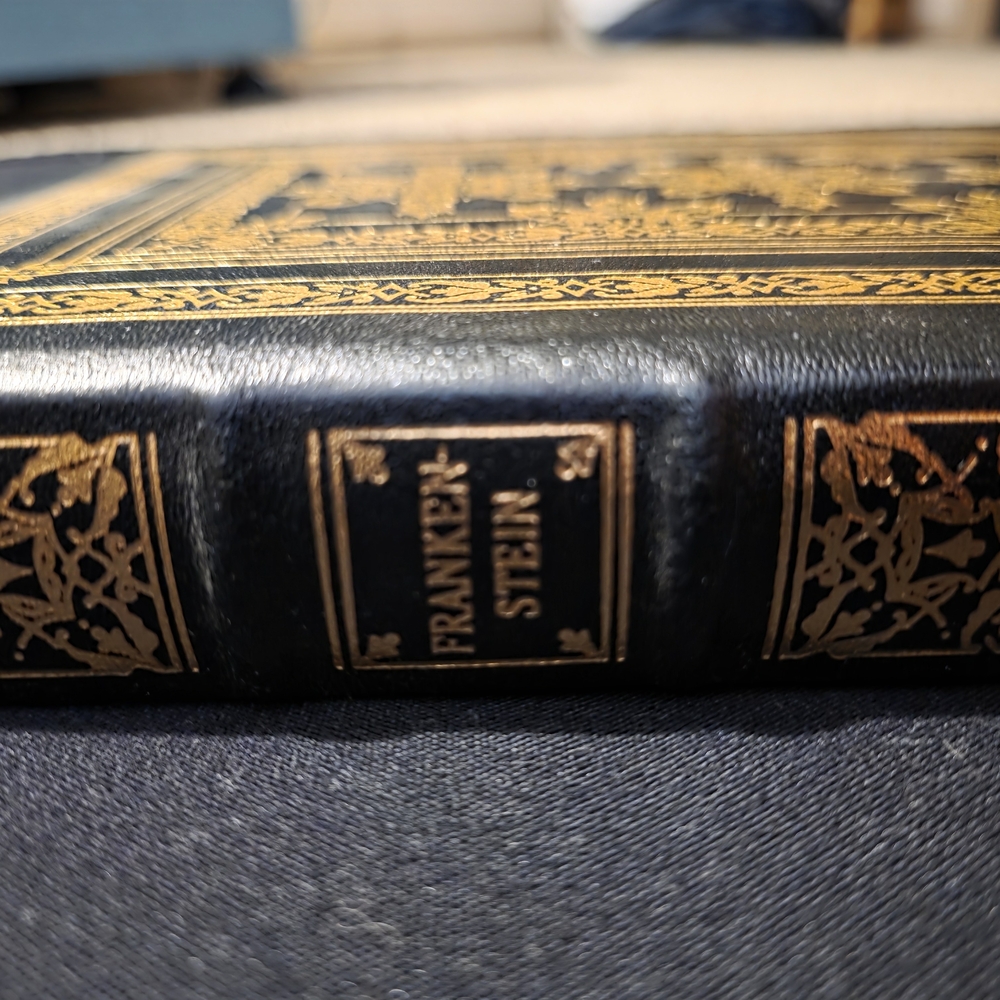 Black and Gold Vintage Leather Book Frankenstein